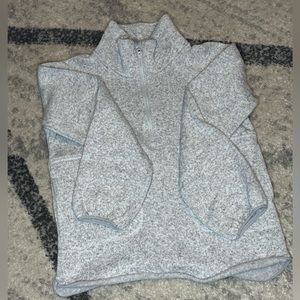 Youth heather gray zip up sweater